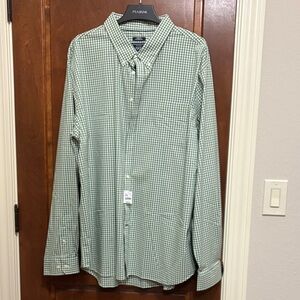 Jos. A. Bank Men's Green Checkered Shirt